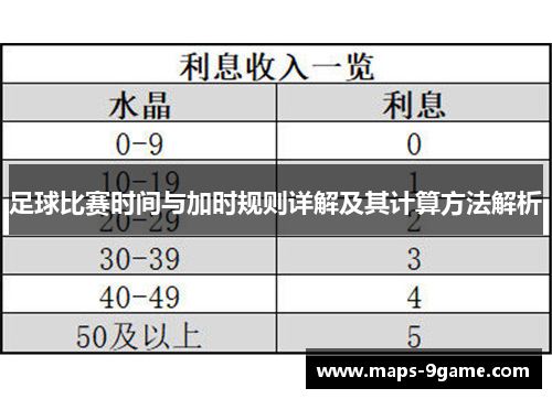 足球比赛时间与加时规则详解及其计算方法解析