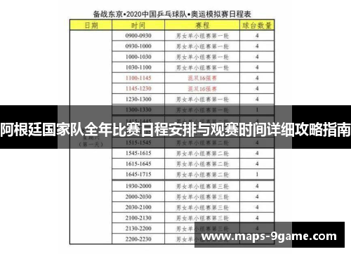 阿根廷国家队全年比赛日程安排与观赛时间详细攻略指南 阿根廷国家队全年比赛日程安排与观赛时间详细攻略指南
