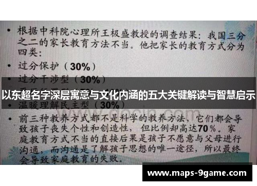 以东超名字深层寓意与文化内涵的五大关键解读与智慧启示 以东超名字深层寓意与文化内涵的五大关键解读与智慧启示